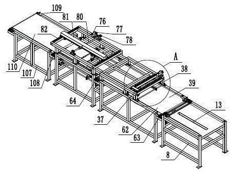 Glue smearing line for heat-insulation rock wool composite boards