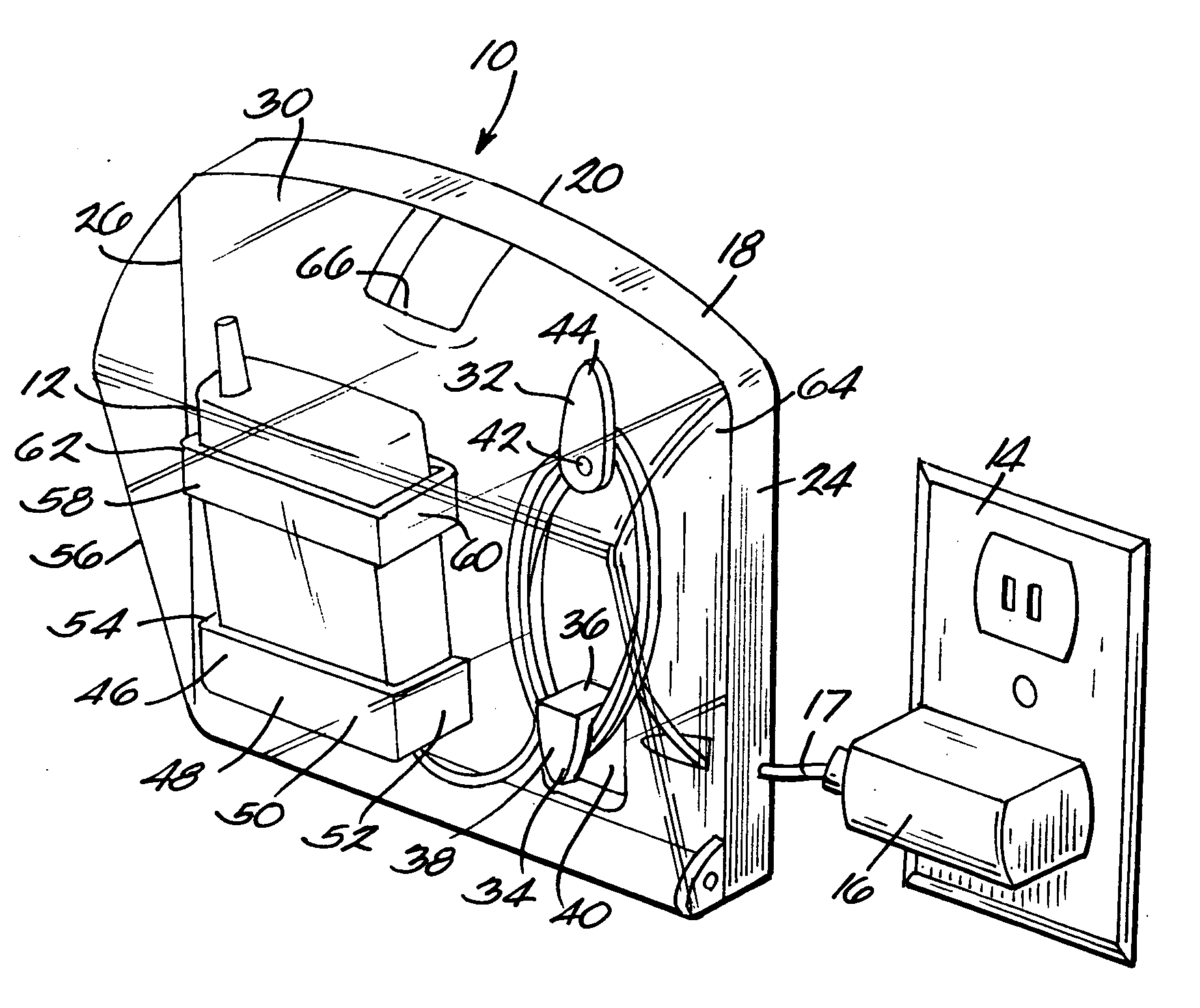 Charging station for portable electronic instruments