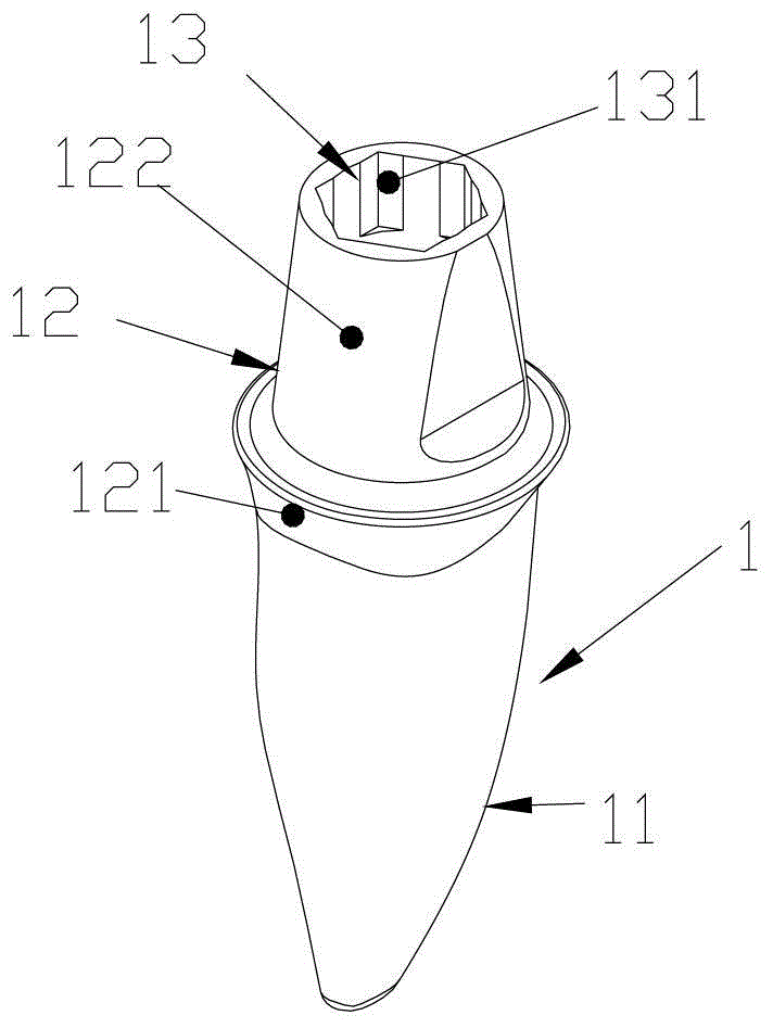 A kind of dental implant and its 3D printing manufacturing method