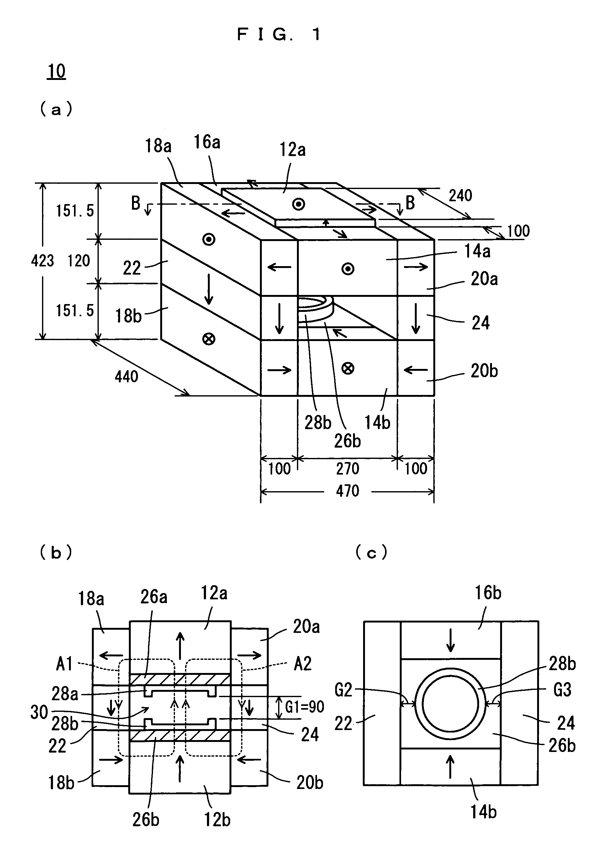 Magnetic field generating device and MRI equipment using the device