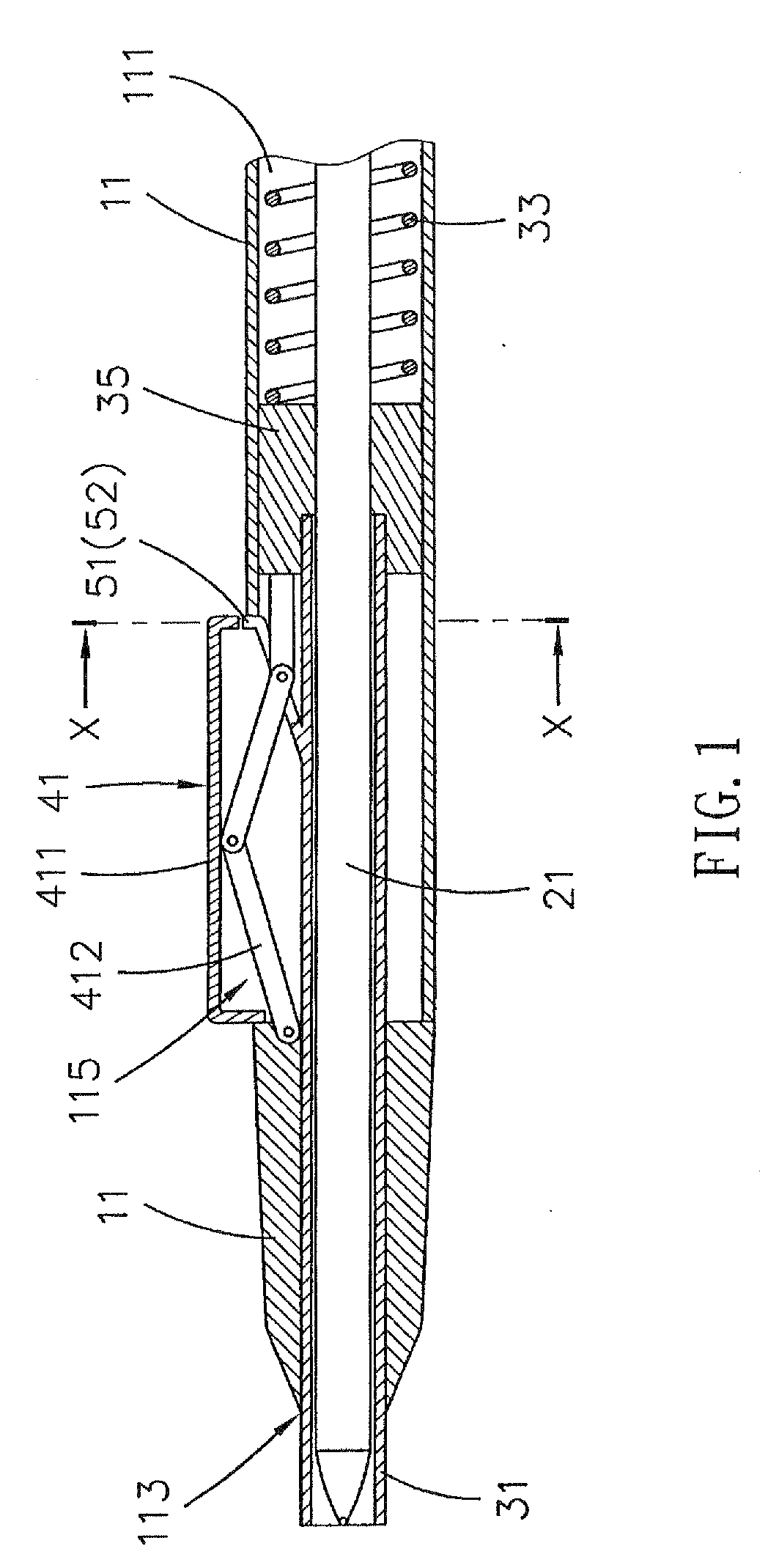 Pen with refill tip protective structure