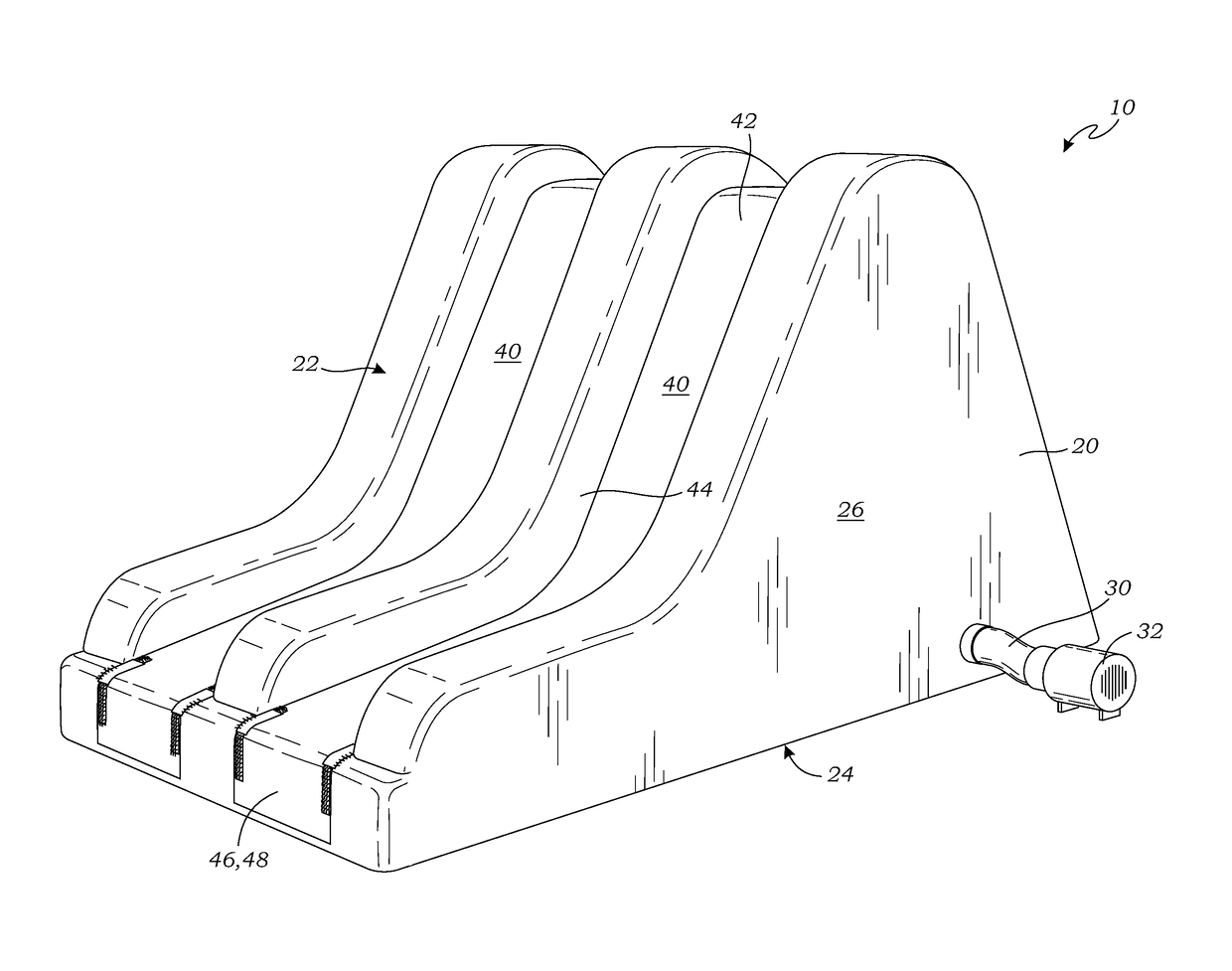 Slide with retractable bumper