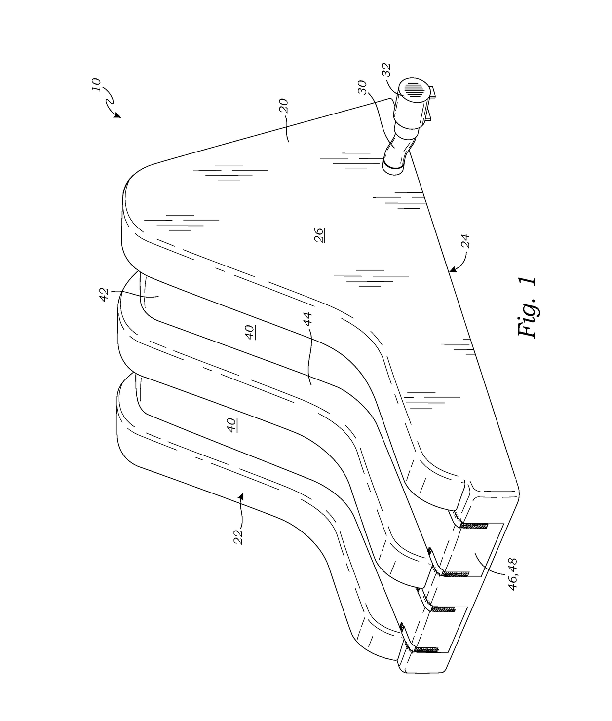 Slide with retractable bumper