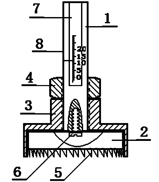 Efficient depth-keeping drilling device for resin gypsum for fixing limbs