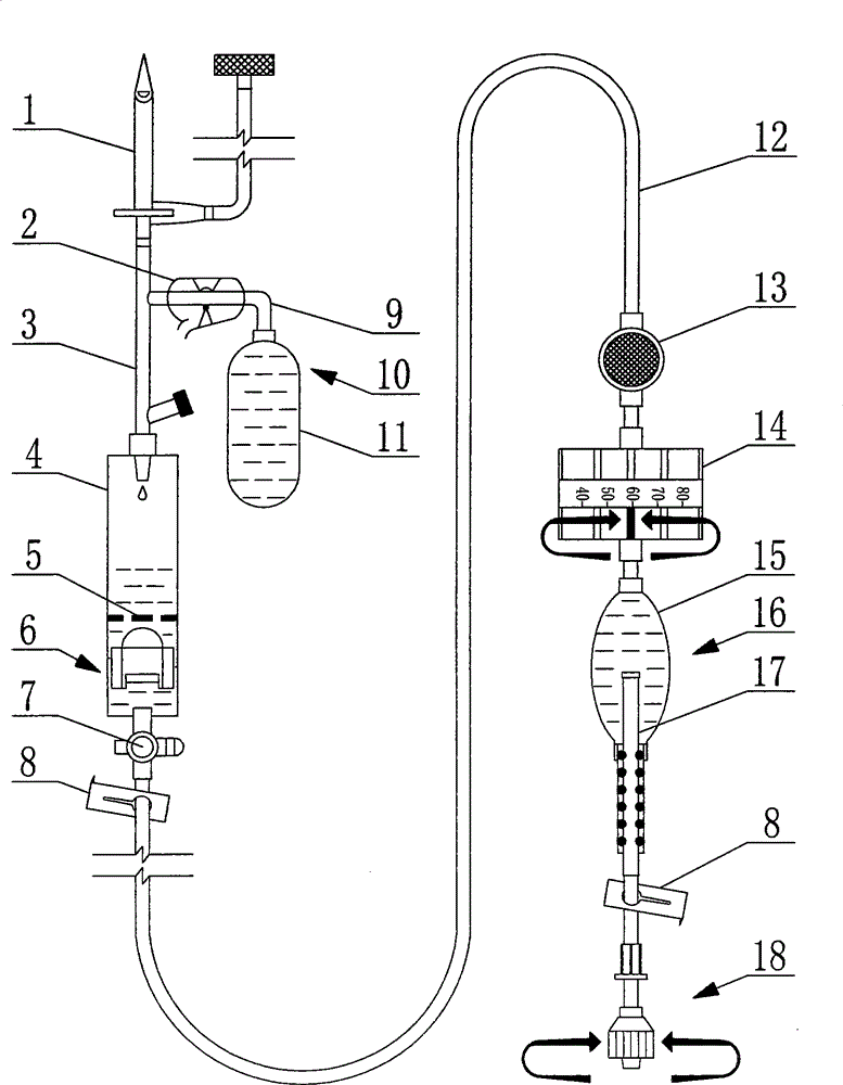 Disposable float type automatic liquid stop duplex-discharge infusion apparatus