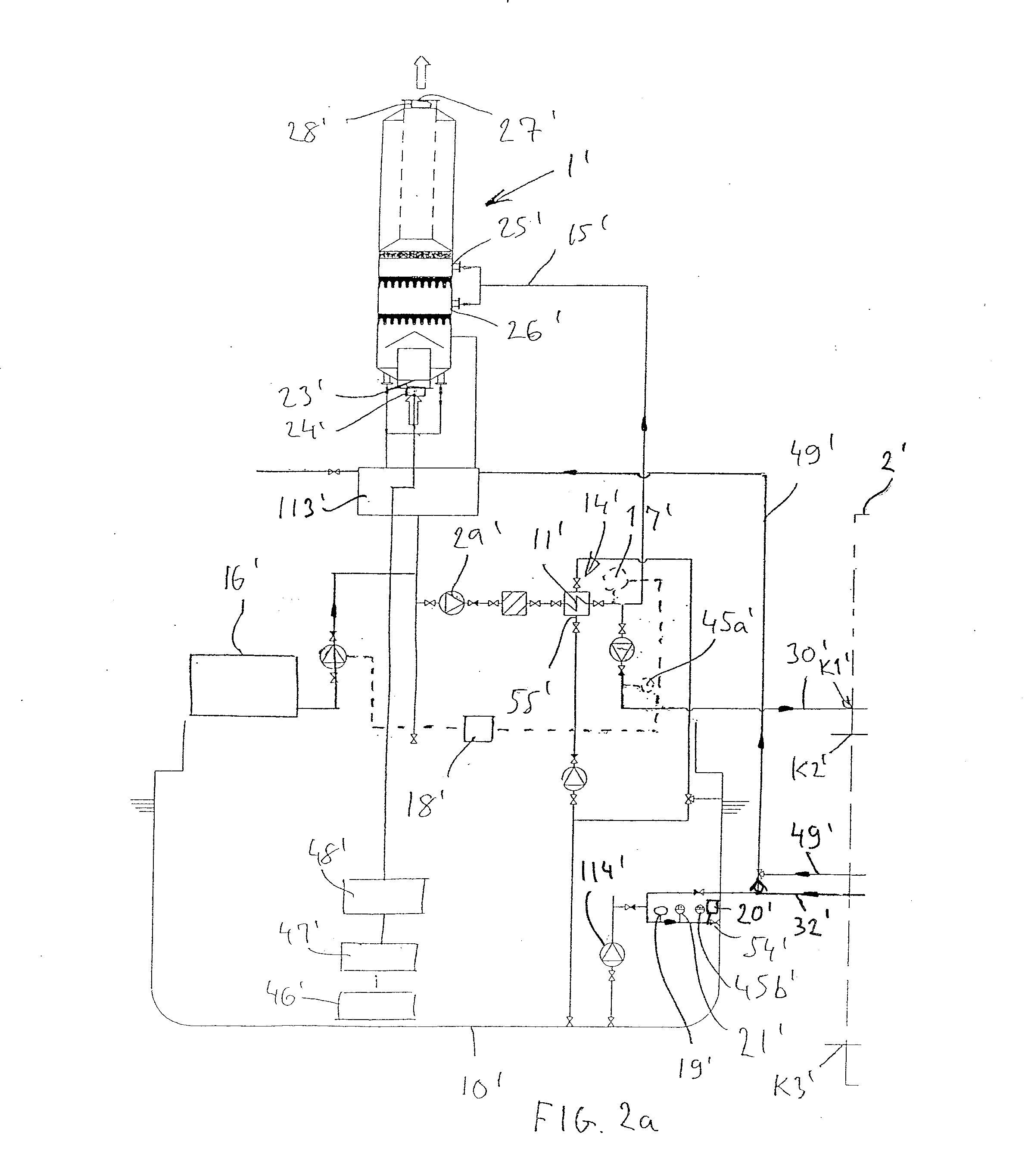 Method for treating impurities contained in exhaust gases of ships, ship with exhaust gas scrubber, and purification unit