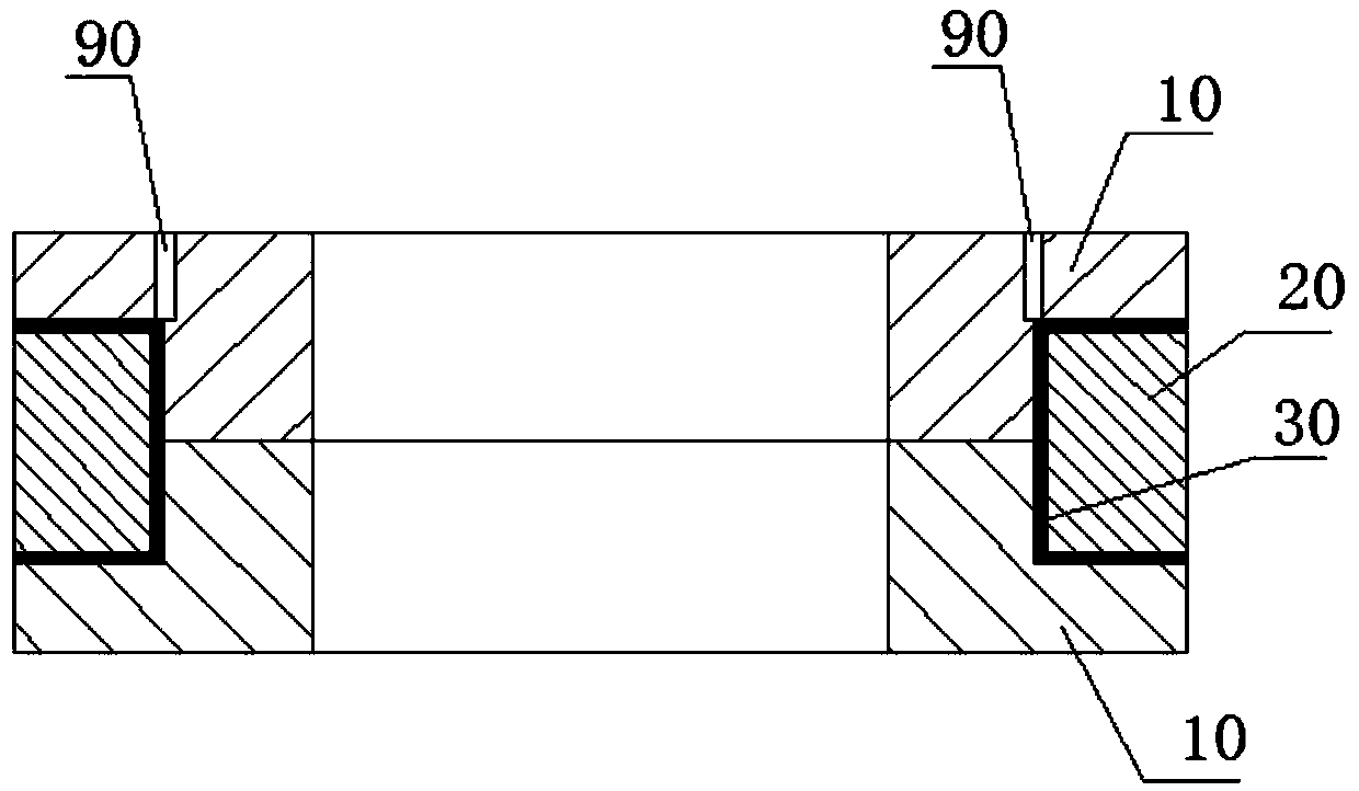 Cemented carbide composite roll ring, composite roll ring group and composite roll ring manufacturing method