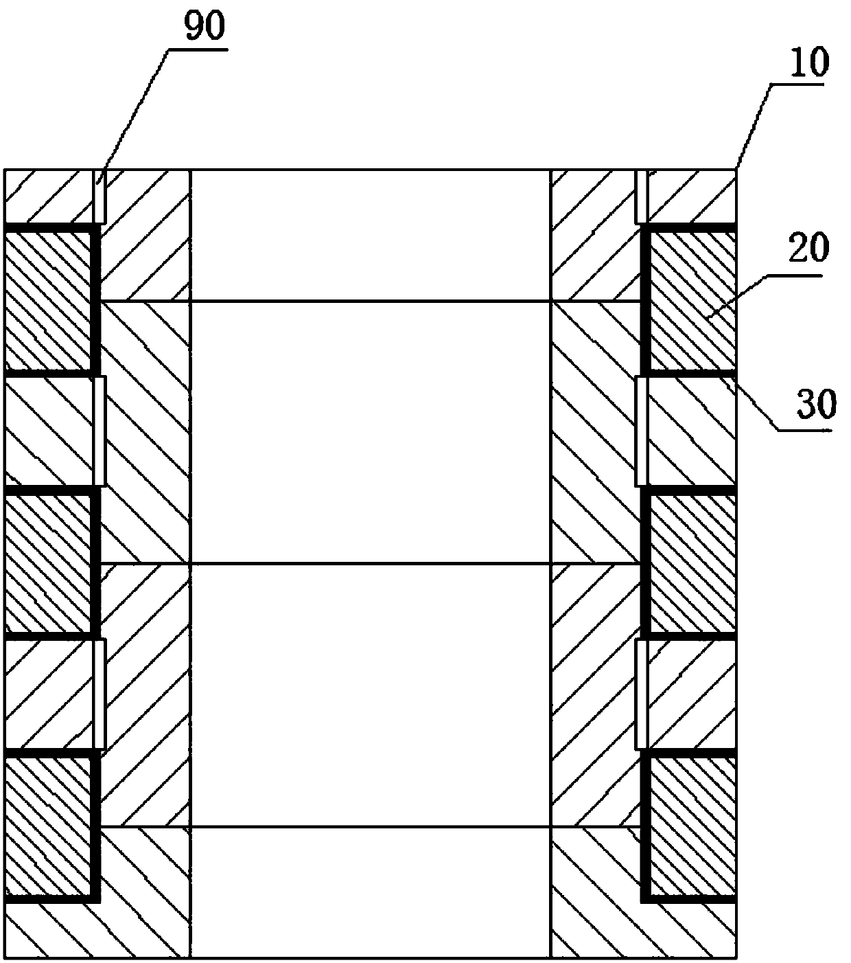 Cemented carbide composite roll ring, composite roll ring group and composite roll ring manufacturing method