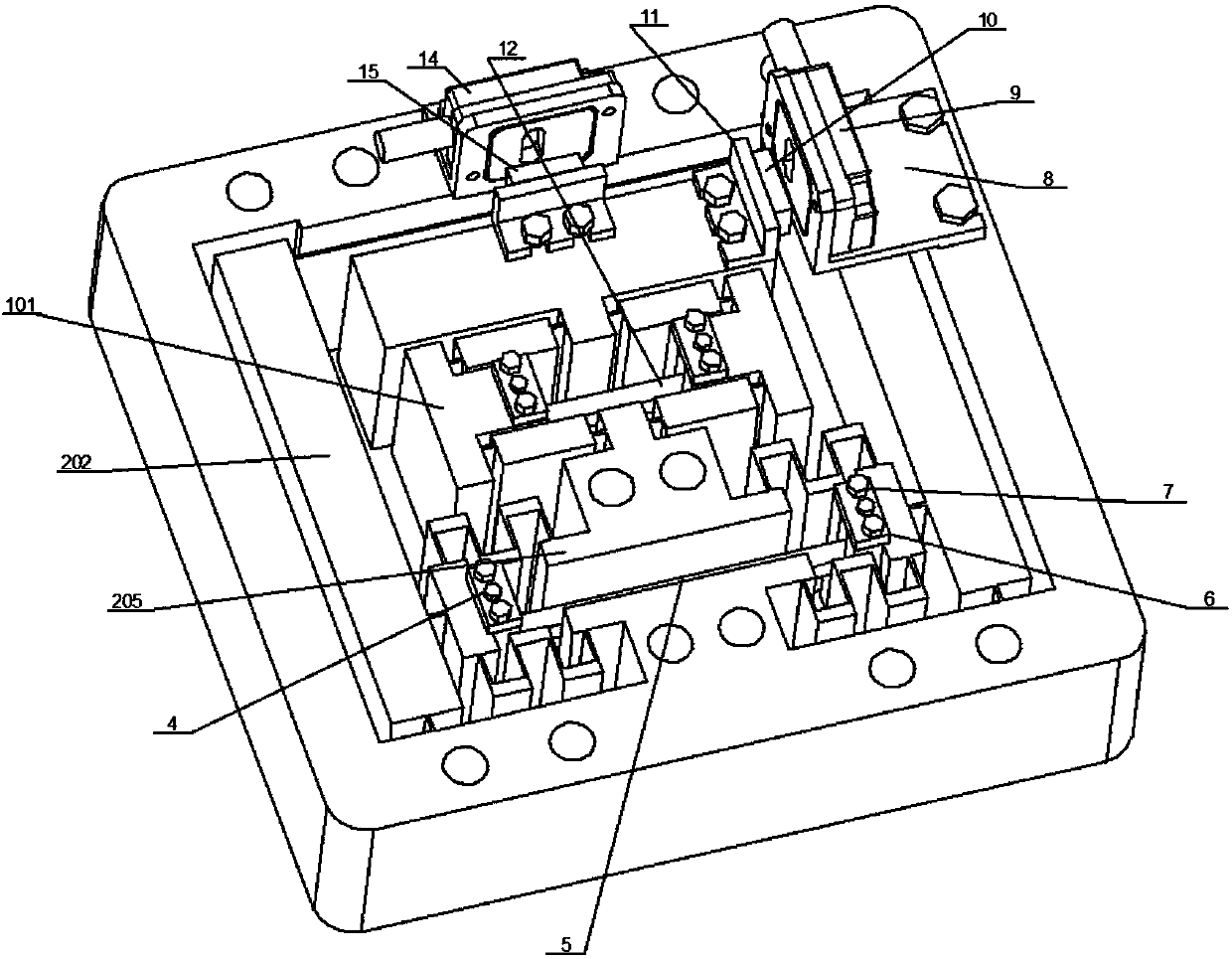 Dynamic frequency real-time adjustable micro-displacement motion platform