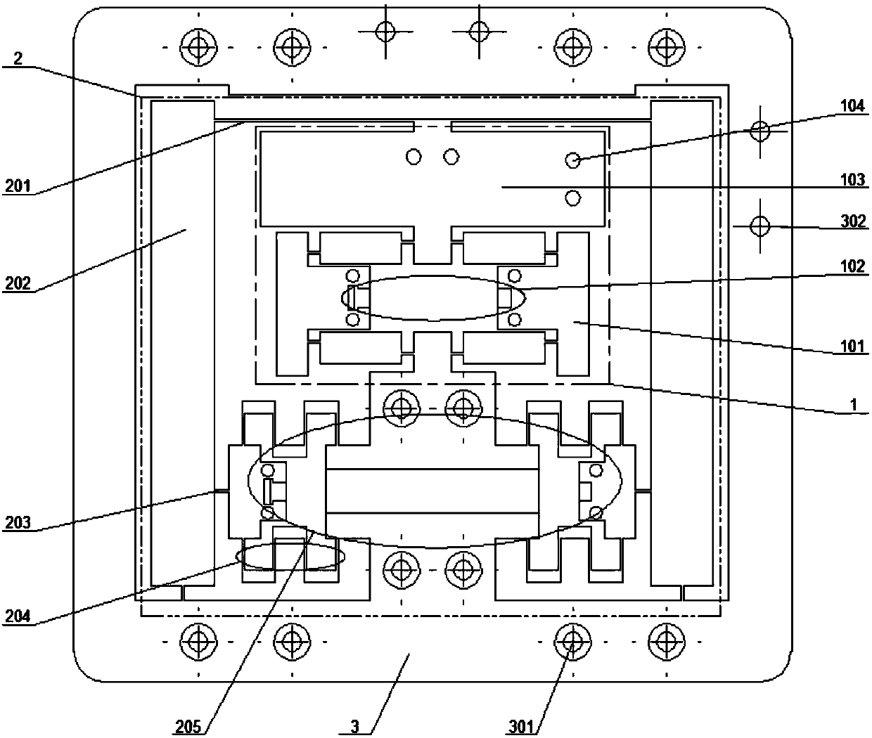 Dynamic frequency real-time adjustable micro-displacement motion platform