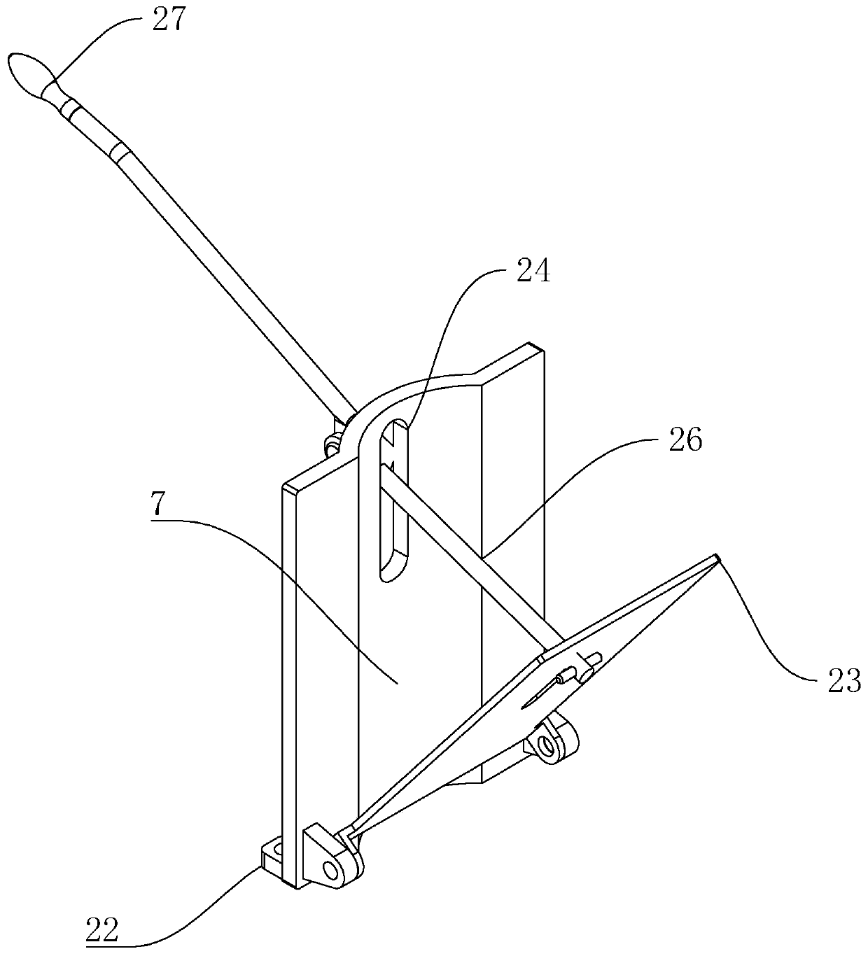 Cloth strip mop dewatering device