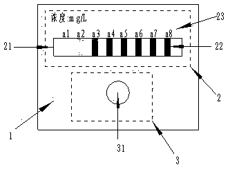 Paper chip integrated with standard color bar