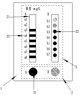 Paper chip integrated with standard color bar