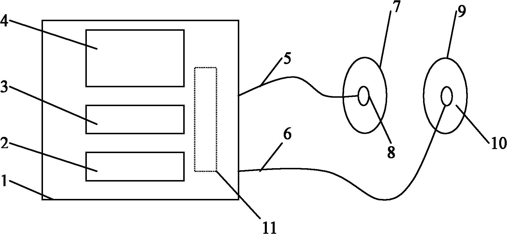 Patch instrument for accelerating wound paining curing