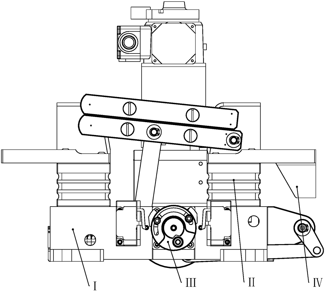 Intermediate-voltage AC-DC high-power isolating switch with grounding function