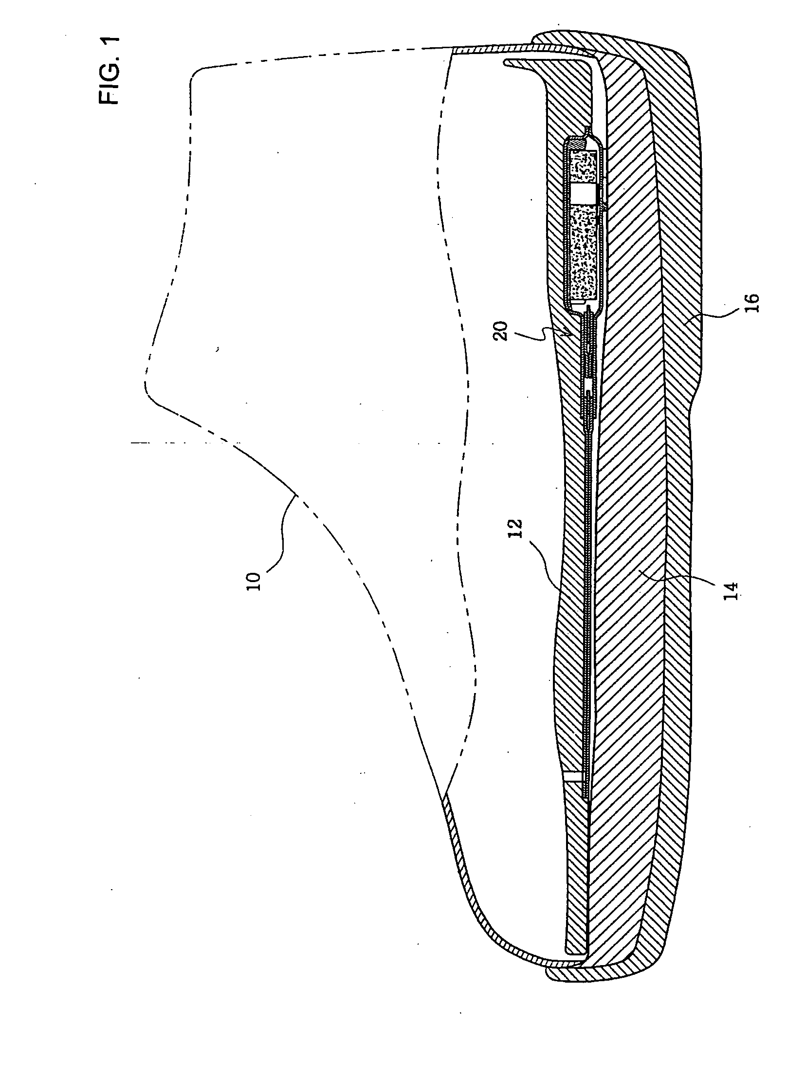 Shoe with cushion and ventilation device