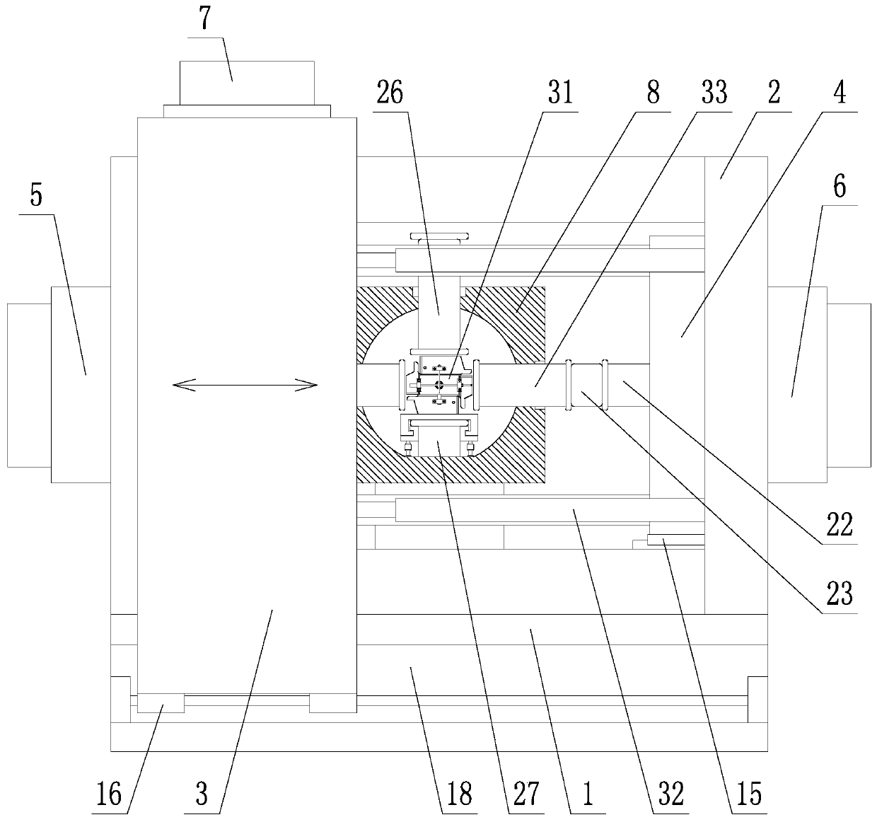 True triaxial experimental device and method capable of obtaining after-peak curve and residual strength of brittle rock