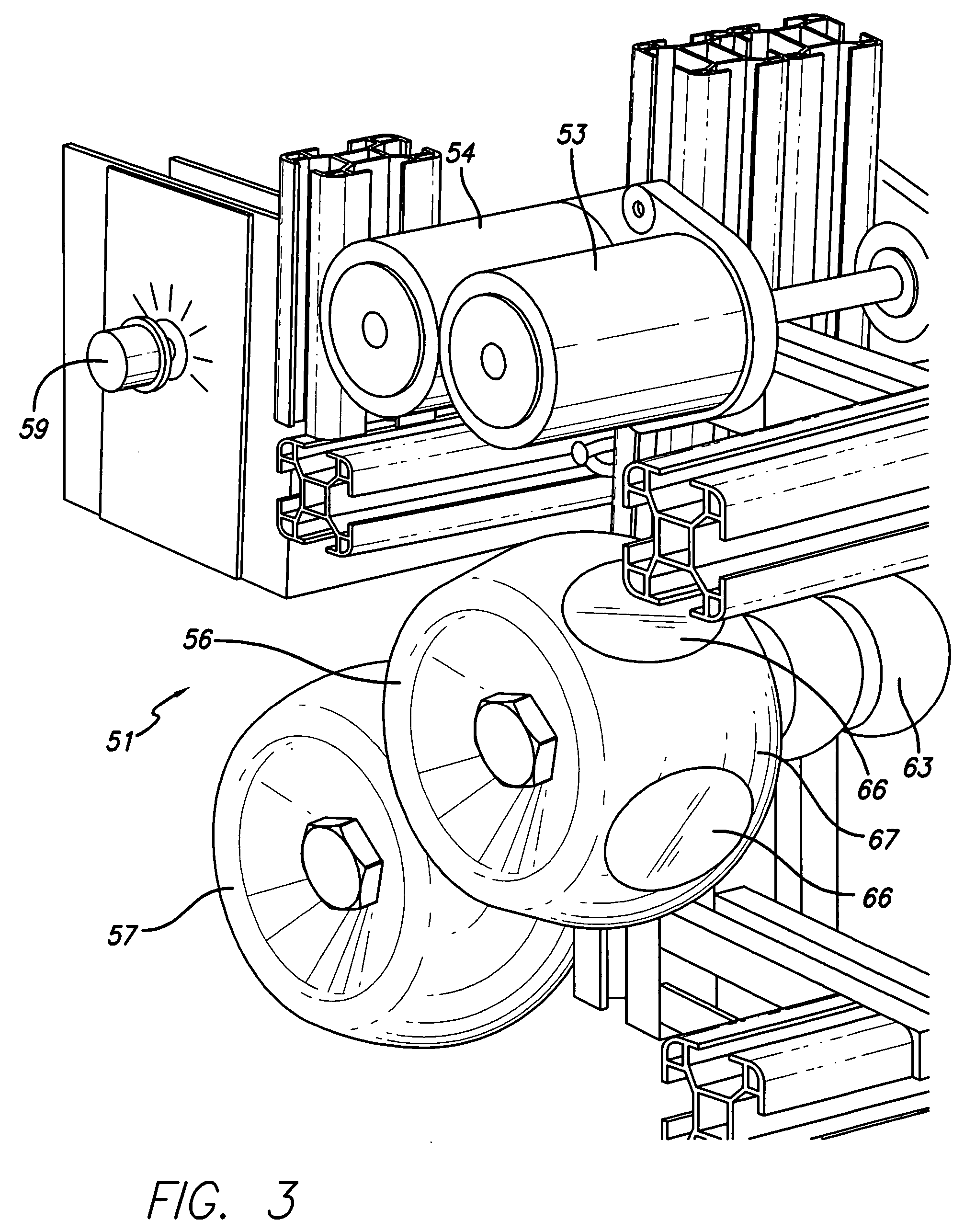 Method and apparatus for pre-tearing strings of air-filled packing materials and the like