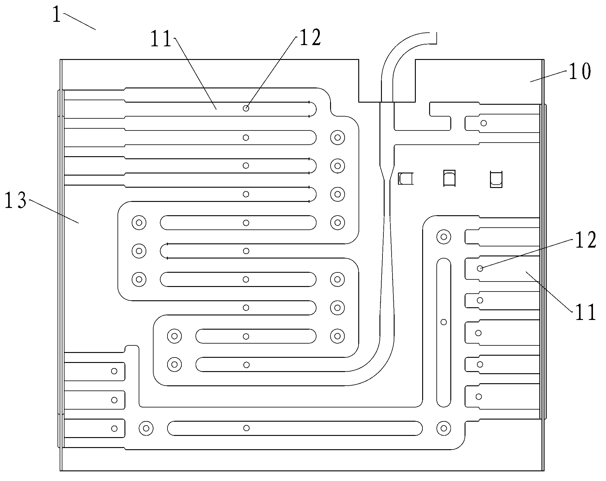 Roll-bond evaporator and refrigerator with same