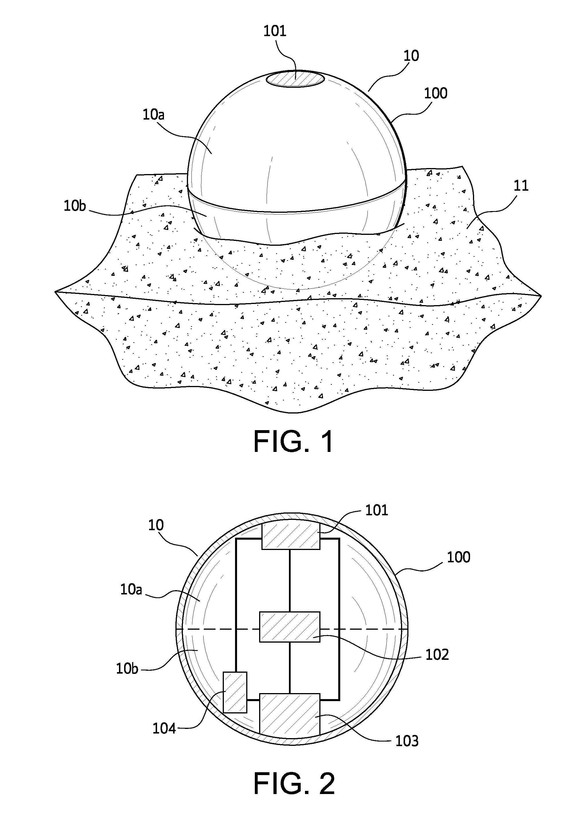 Floating wireless measuring device