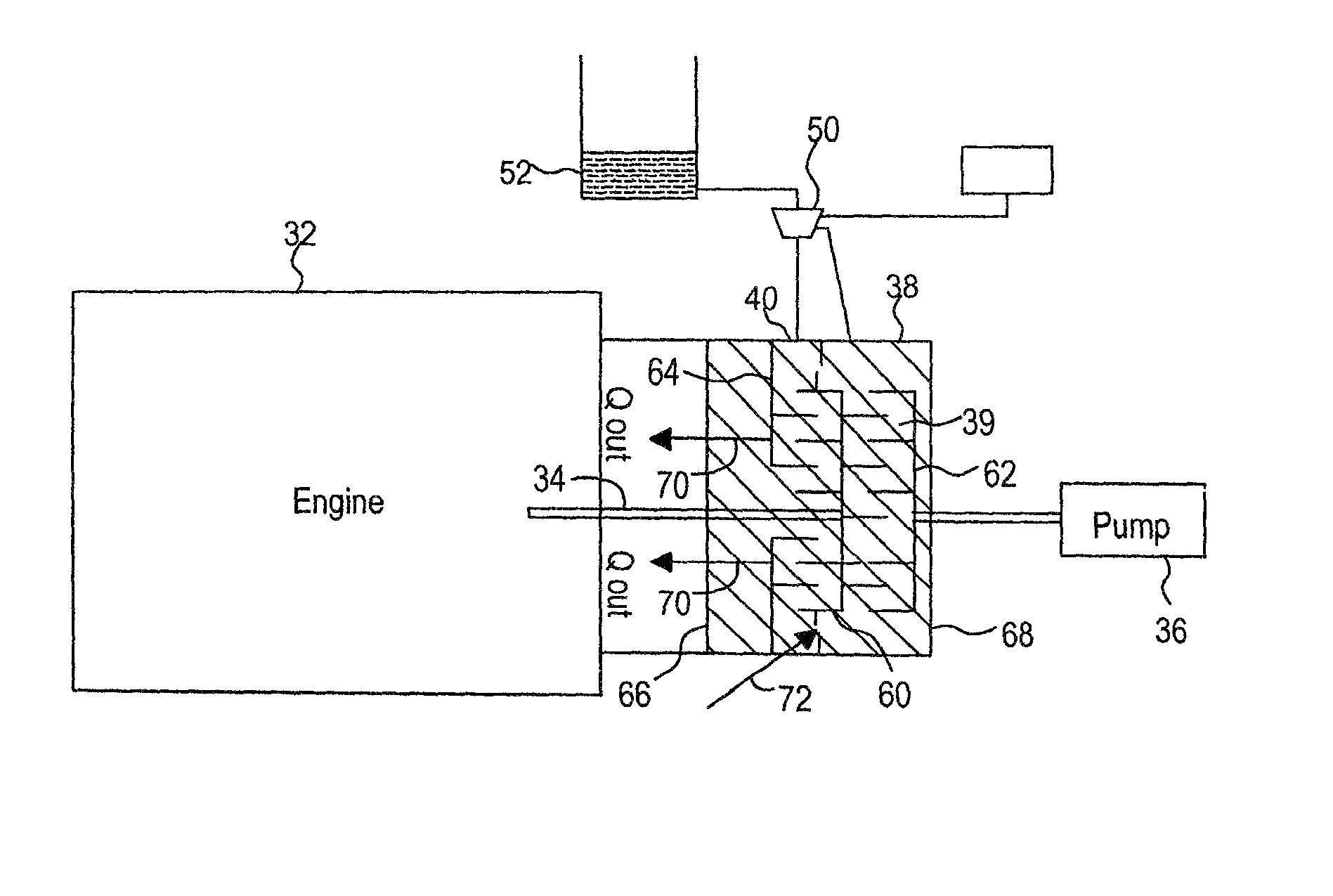 Viscous coolant heater with variable coolant pump drive