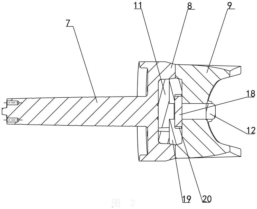 Horseshoe-shaped core pulling mechanism of downstream pipe fitting mold