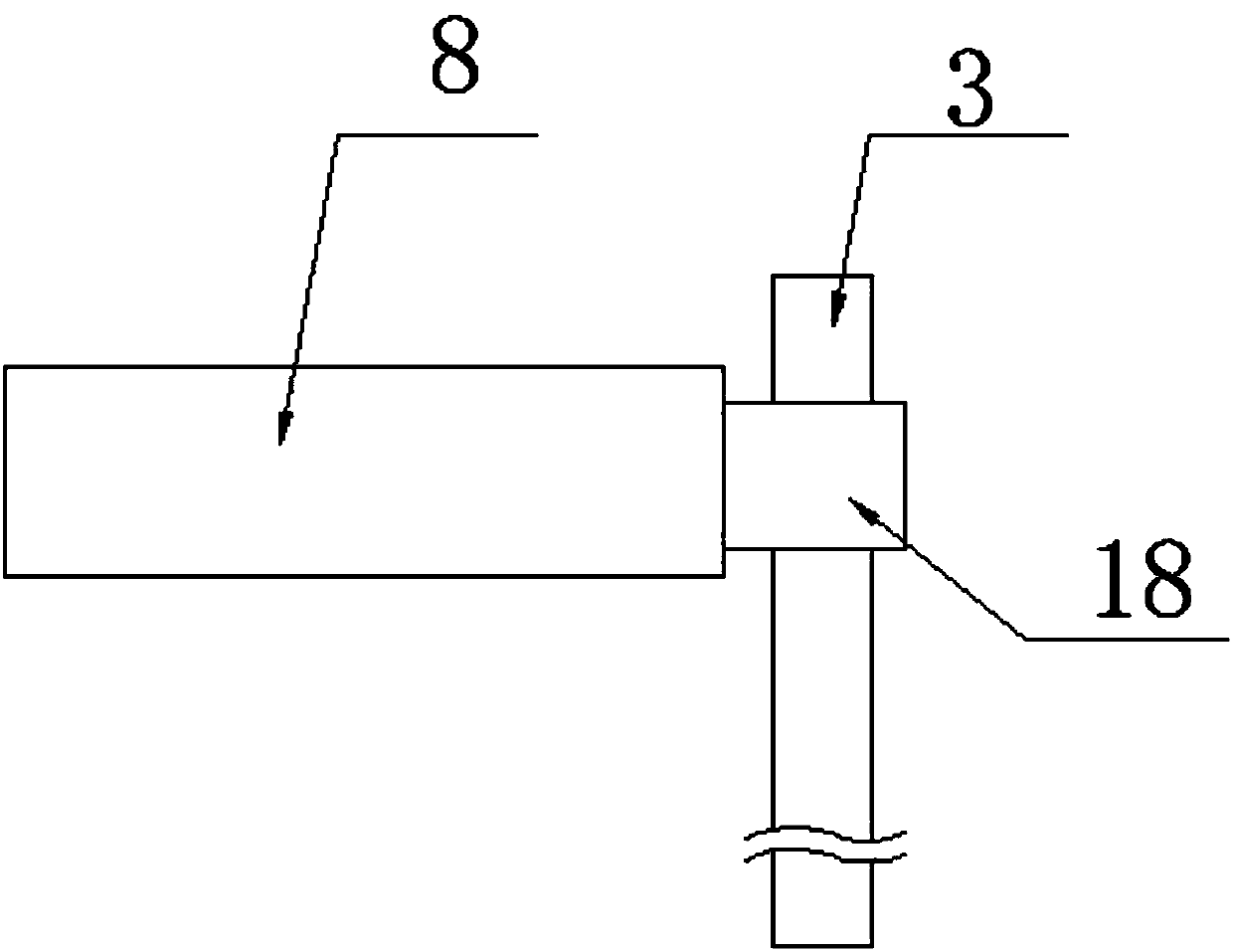 Fixed-point pit digging device for planting peach trees