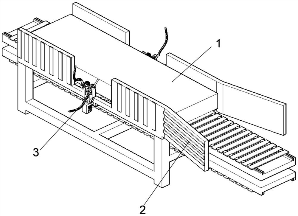 On-line automatic correction steel billet continuous chamfering device