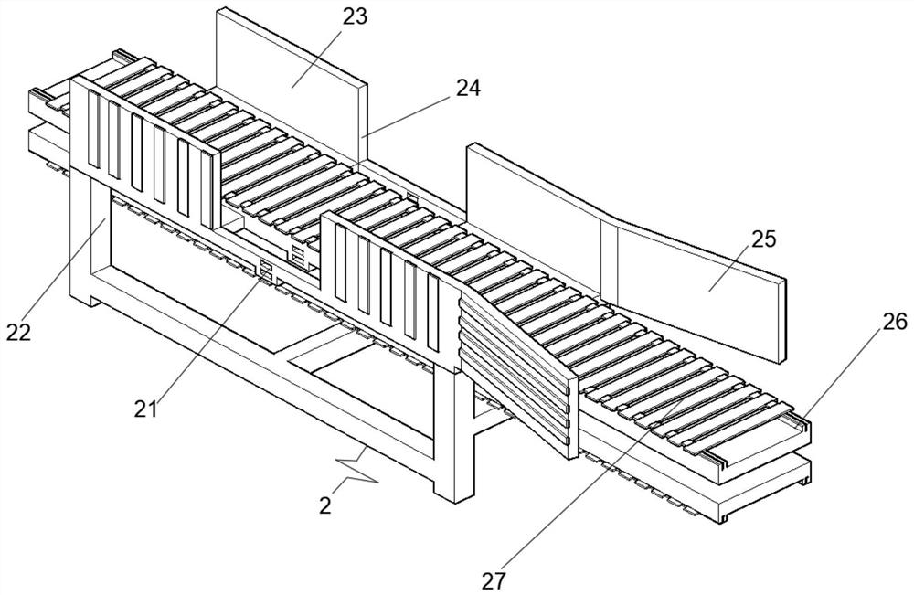 On-line automatic correction steel billet continuous chamfering device