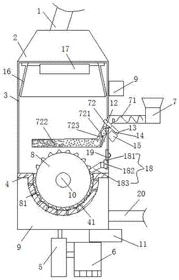 Two-way discharging vertical powder grinder