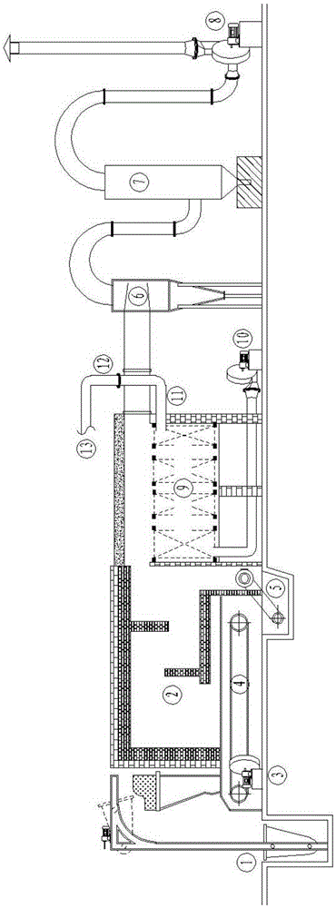 Coal fired chain grate hot-blast stove and application thereof