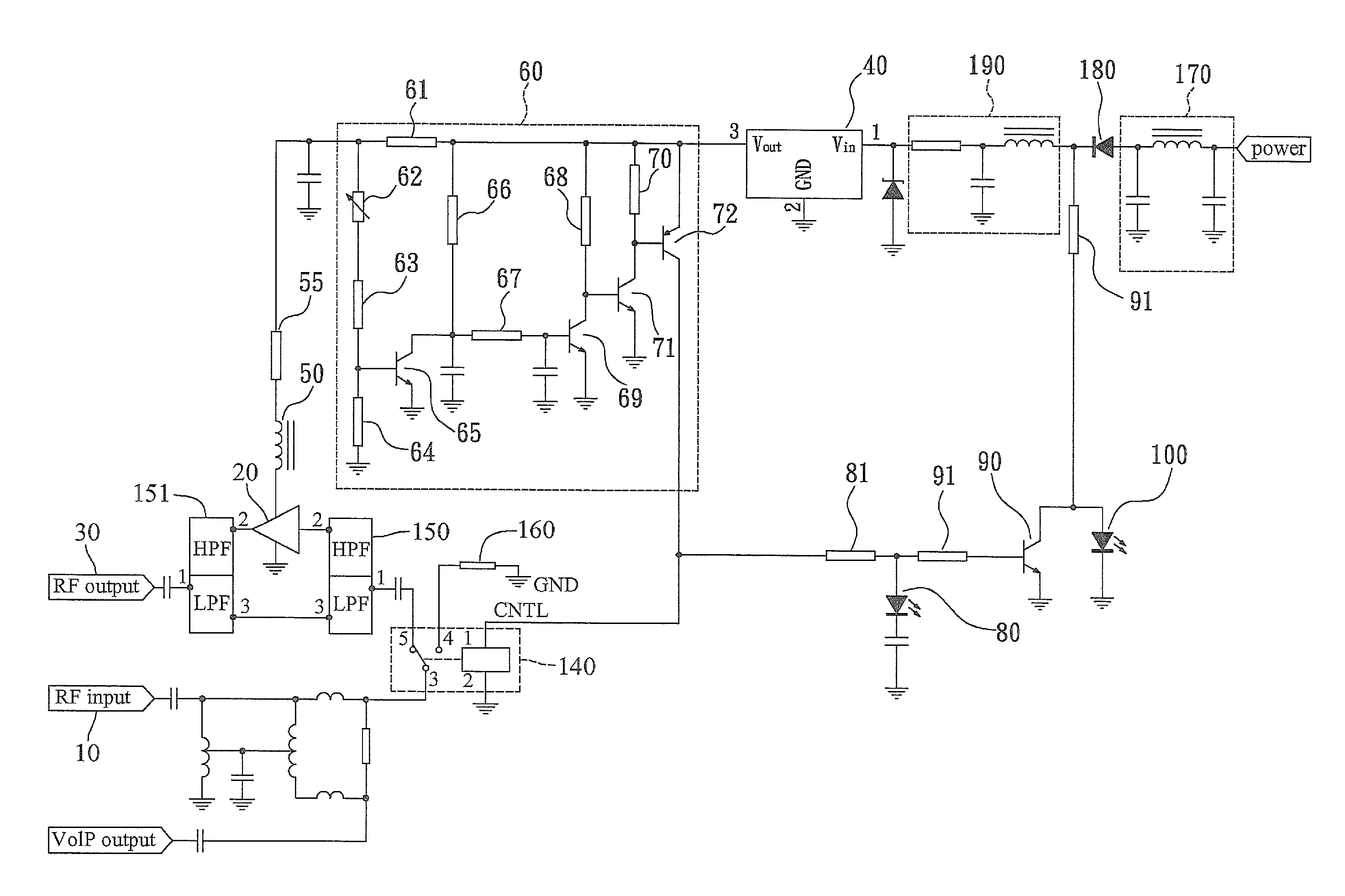 Distribution amplifier with intellectual signaling