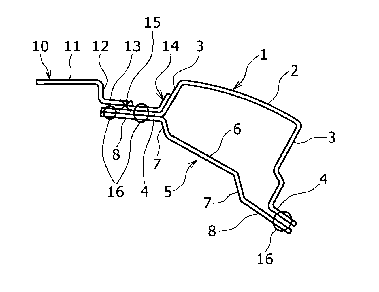 Structural member of different materials