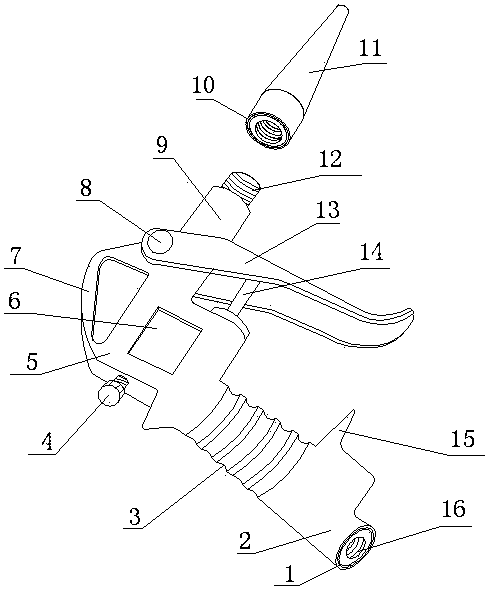 Air gun for removing dust in hole