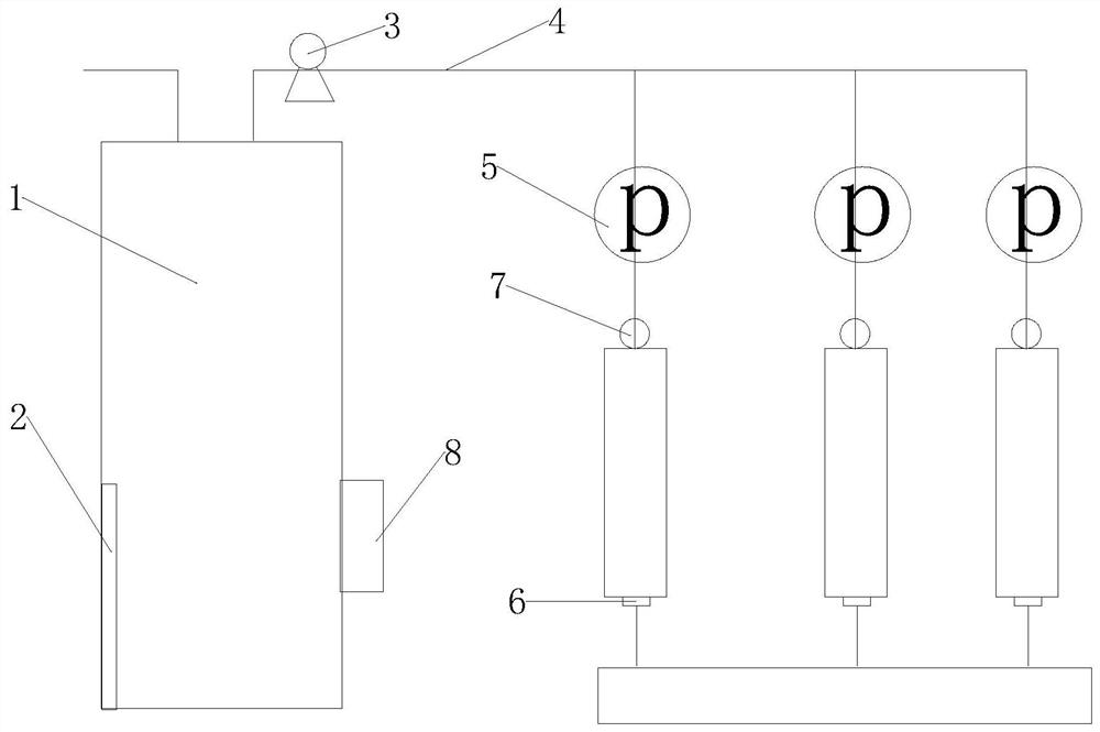 Centralized automatic lubricating device for coal mine belt conveyor