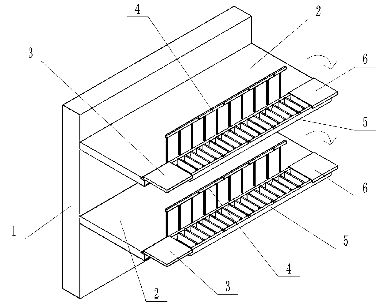 Novel escape handrail device