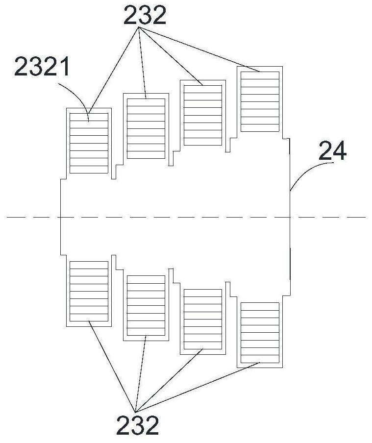 A Super Multi-gear Hollow Gear Set Suspension Transmission