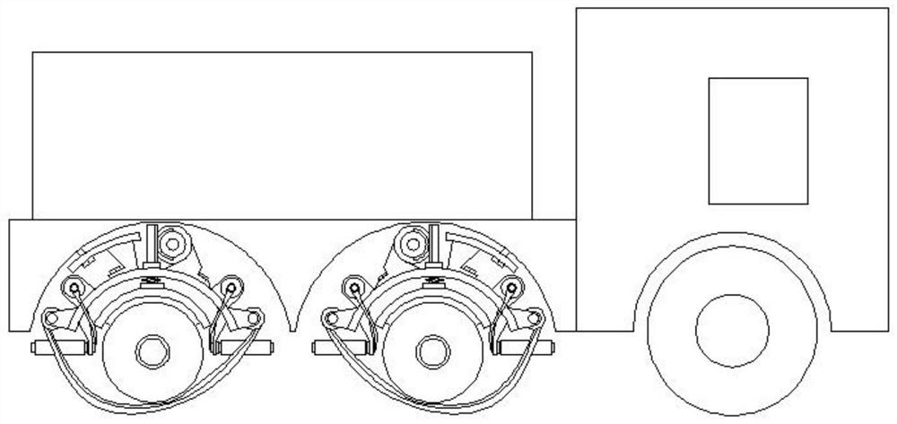 Control device for emergency stop of truck