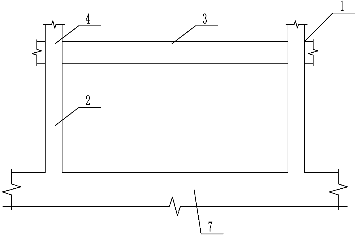 Self-reset concrete frame for strengthening existing column by enlarging section and implementation method of self-reset concrete frame