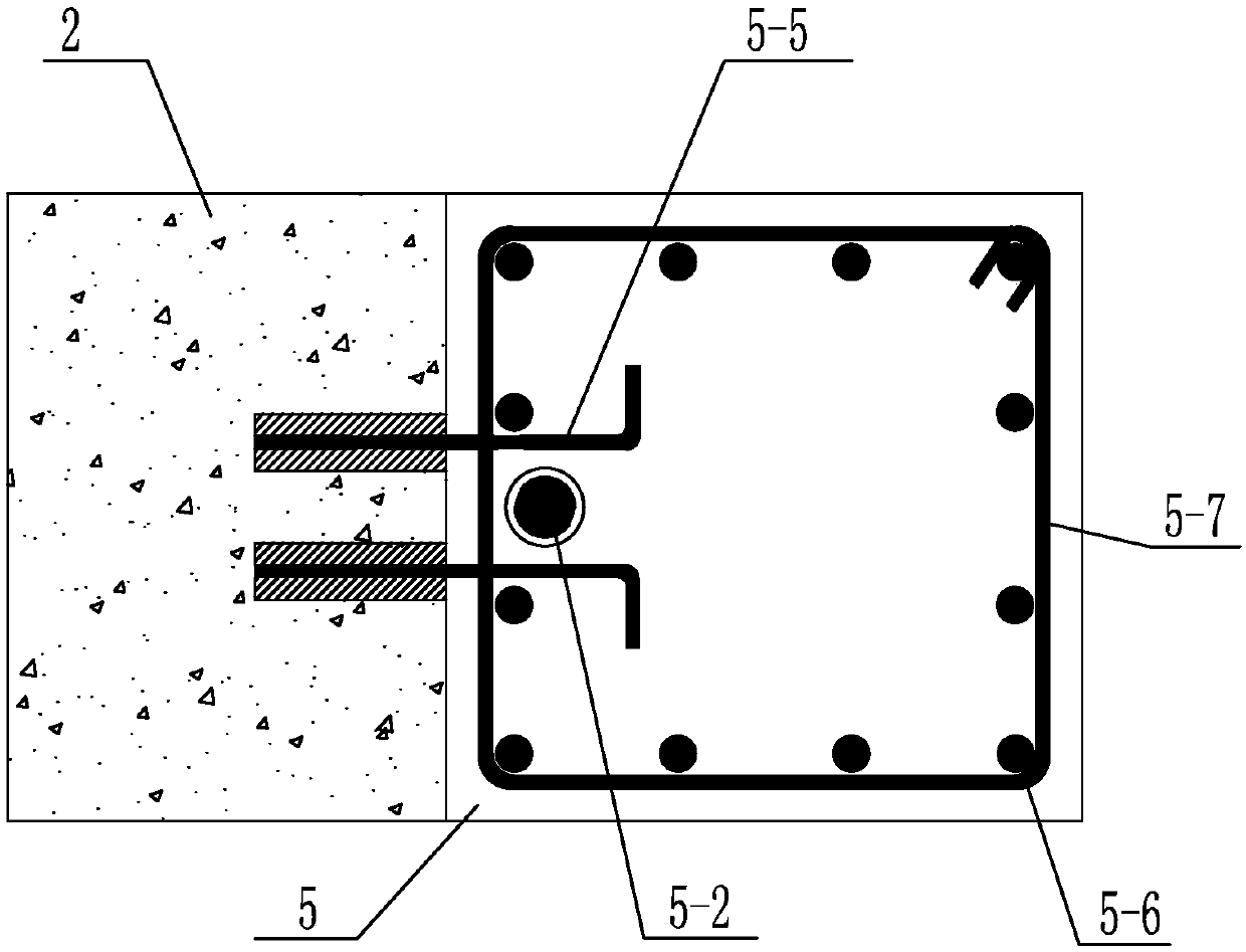 Self-reset concrete frame for strengthening existing column by enlarging section and implementation method of self-reset concrete frame