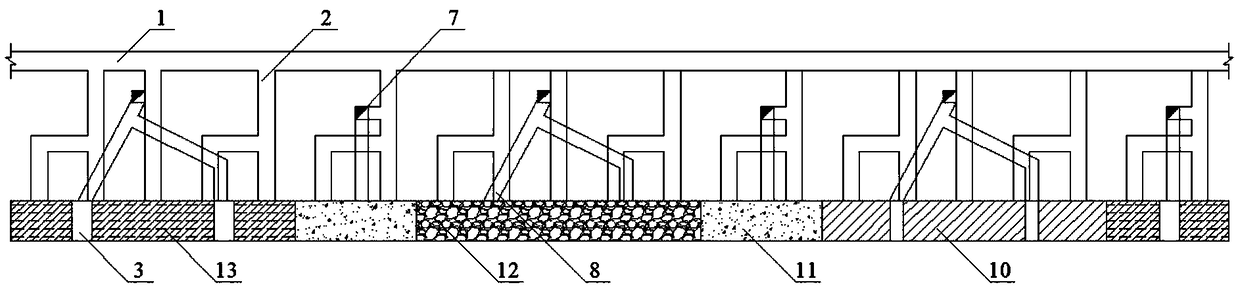 Artificial roof room-and-pillar shrinkage subsequent filling mining method