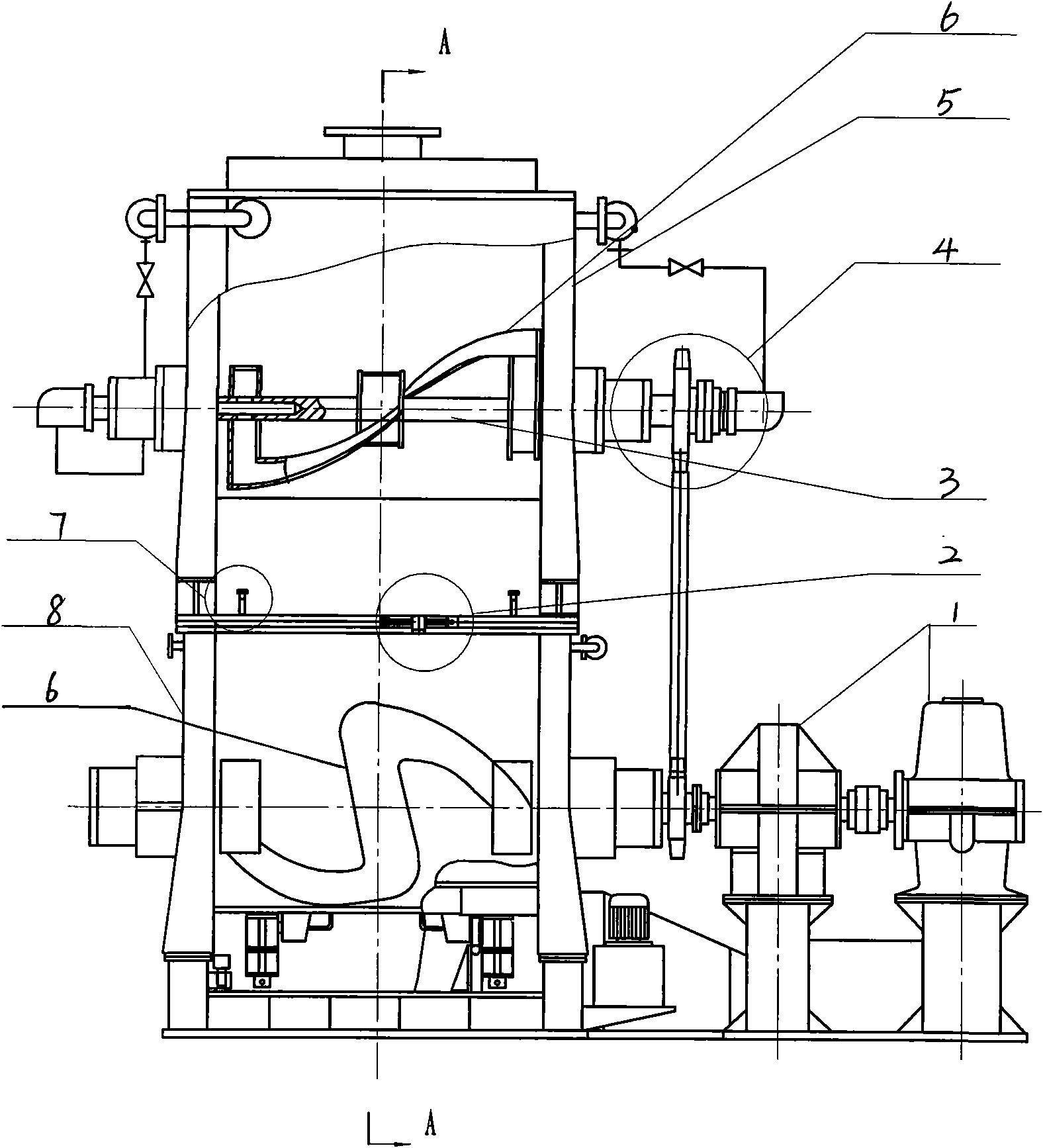 Orderly glue stock kneader