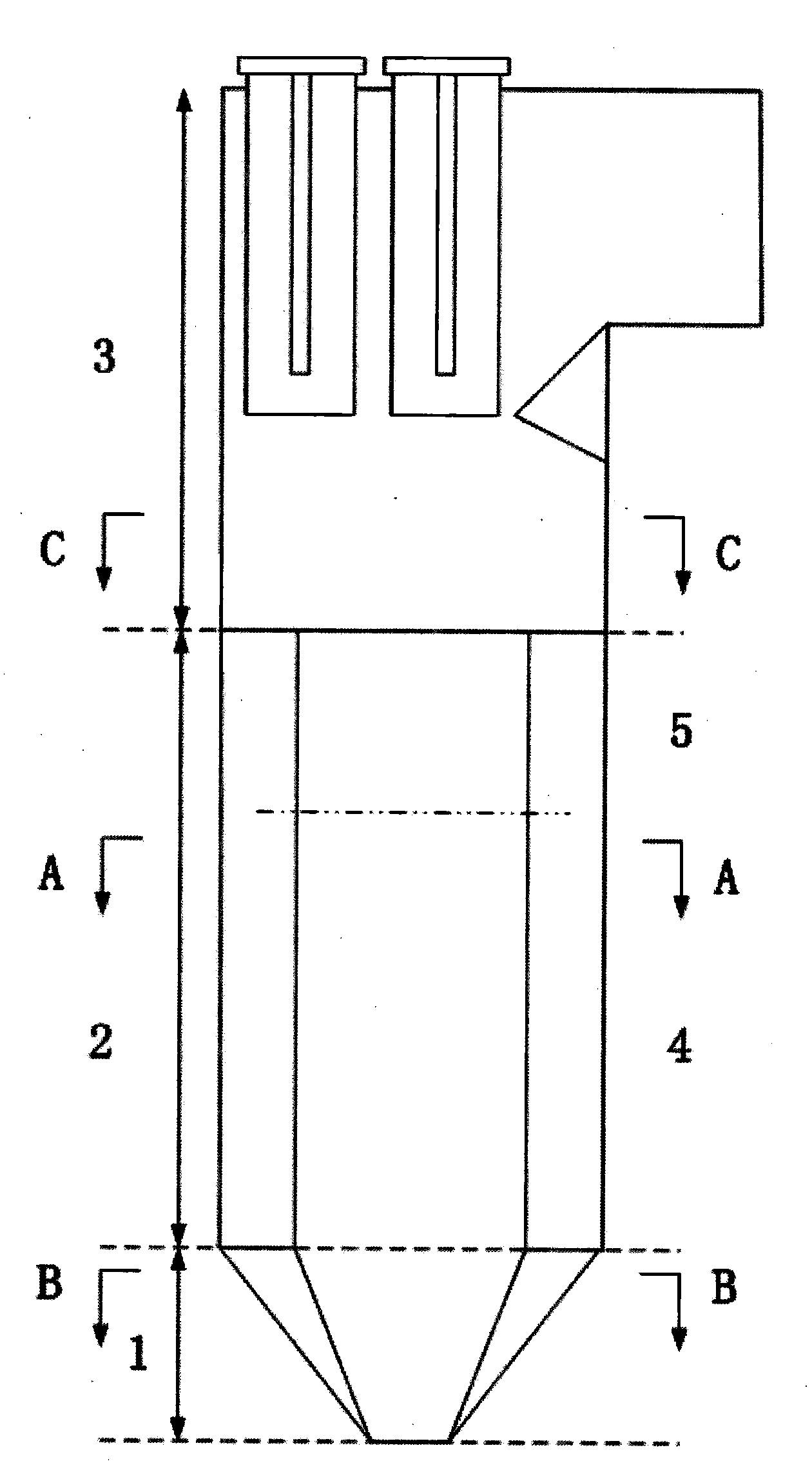 Boiler large-chamfer four-corner tangential firing technology and furnace arrangement method