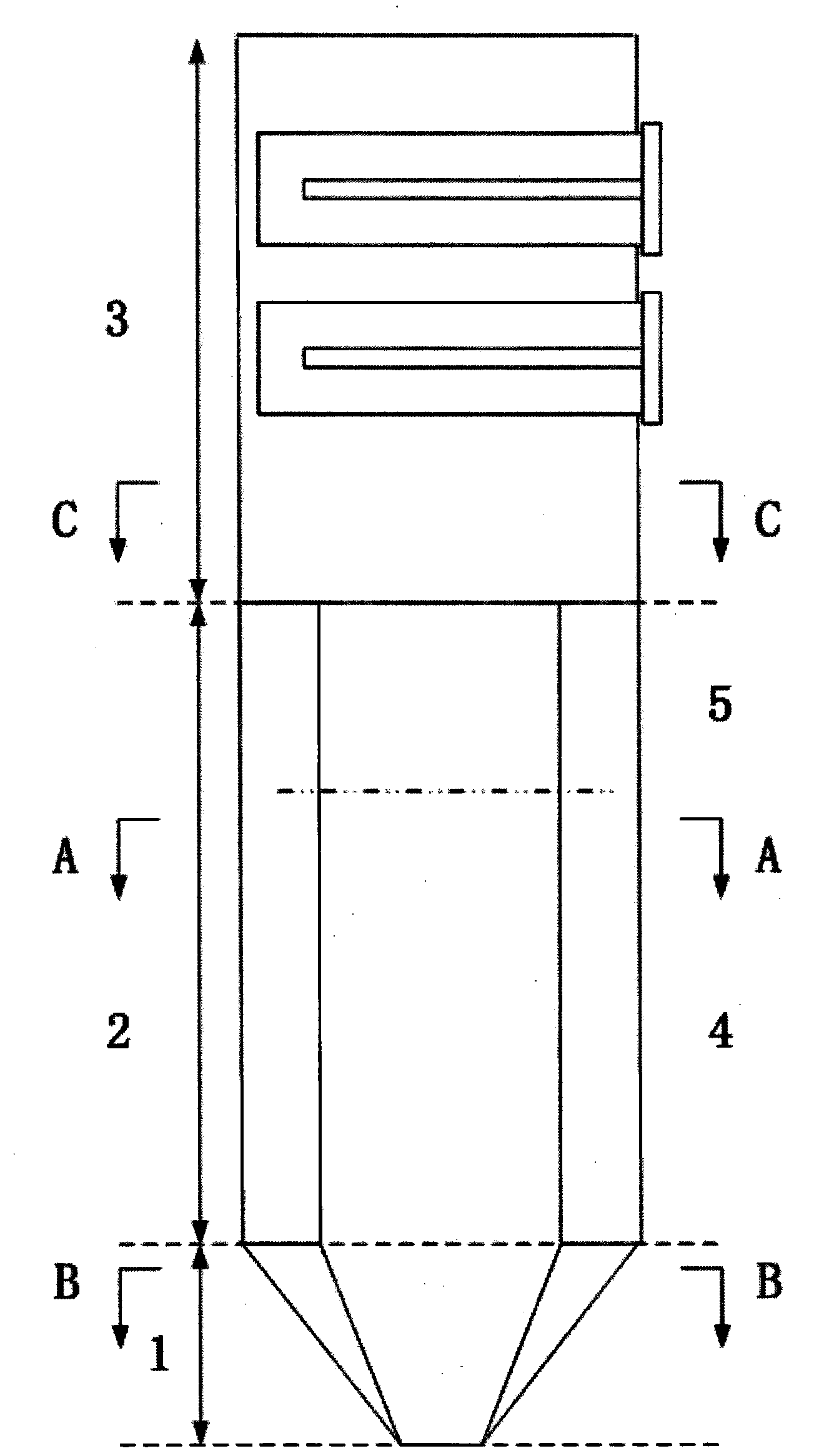 Boiler large-chamfer four-corner tangential firing technology and furnace arrangement method