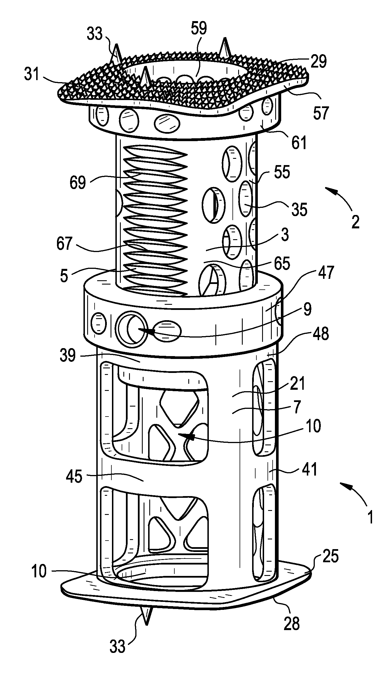 Expandable Corpectomy Spinal Fusion Cage