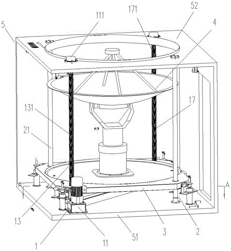 Vehicle double-screw power antenna lifting platform