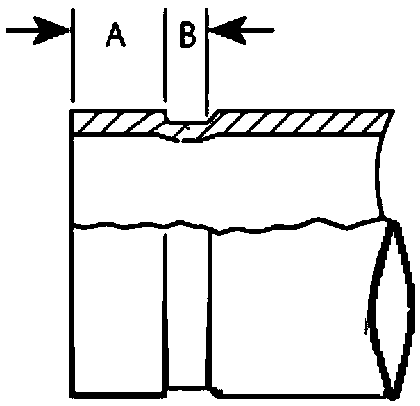 Pipe fitting grooving machine and grooving processing technique for end of pipe fitting