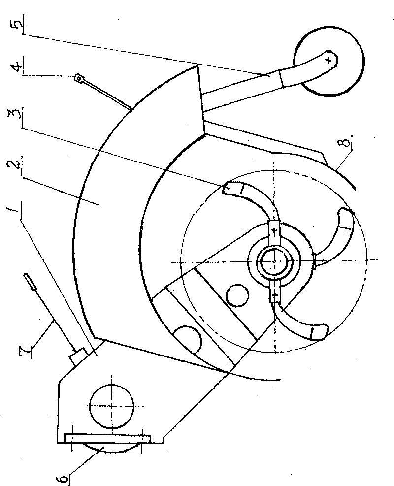 Postpositioned reversal ditching machine