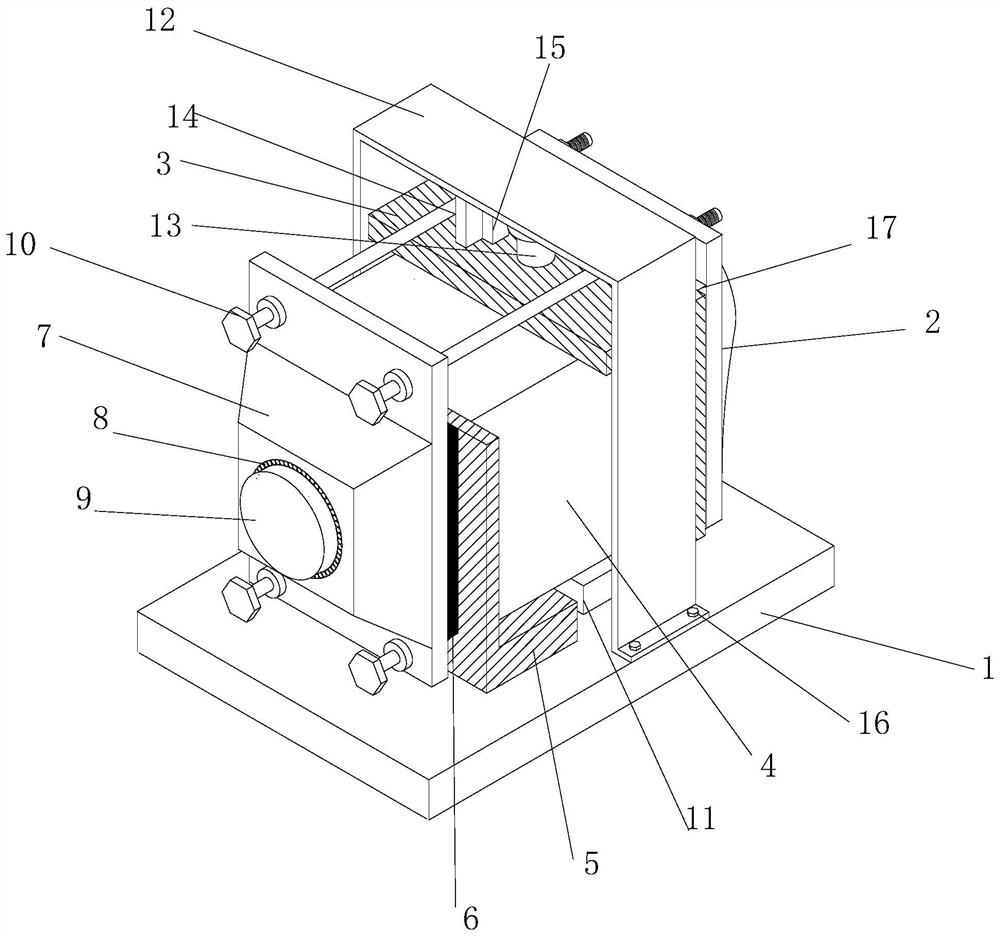 Experimental device for normal disturbance induced rock mass shear fracture