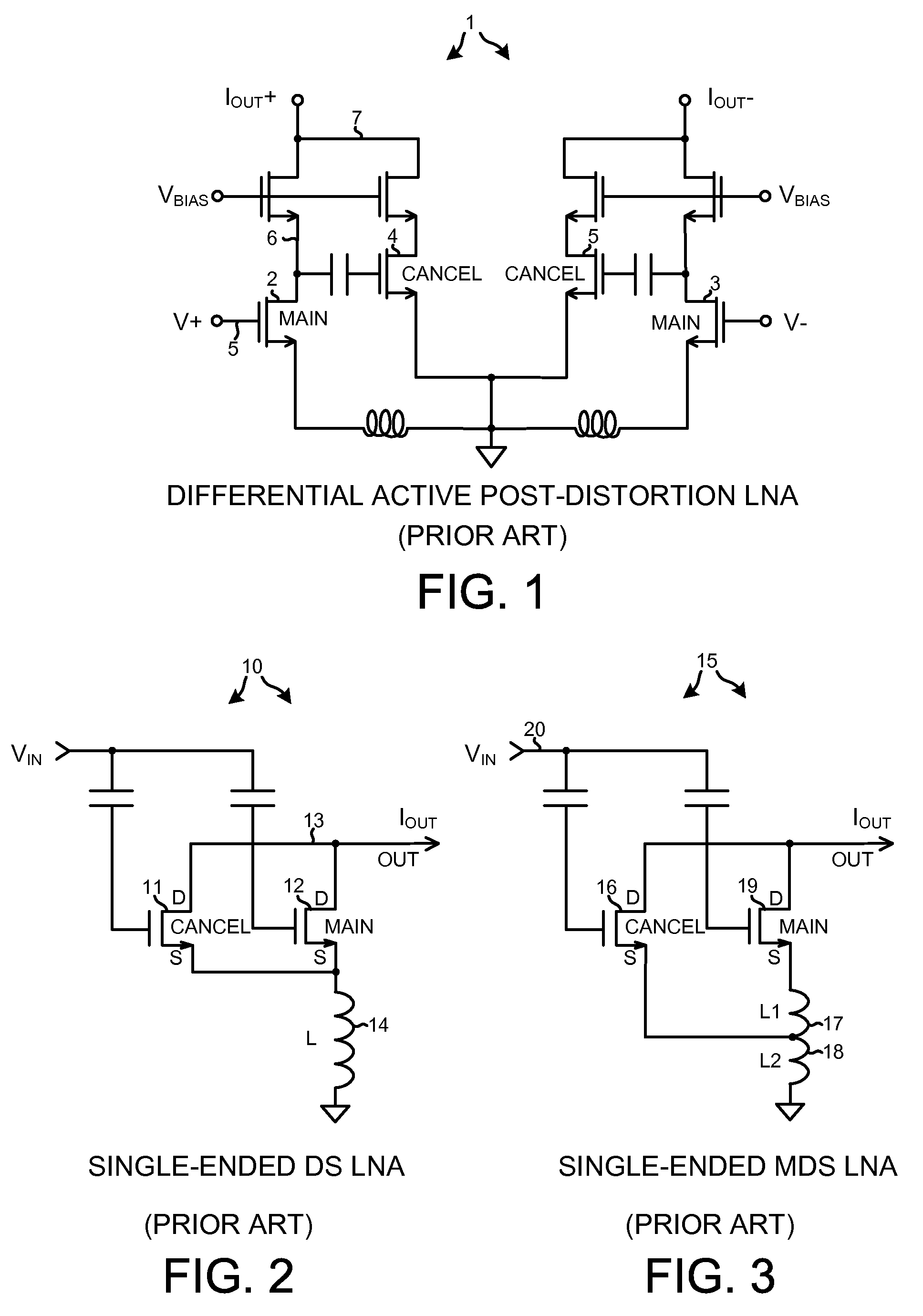 Low noise and low input capacitance differential MDS LNA